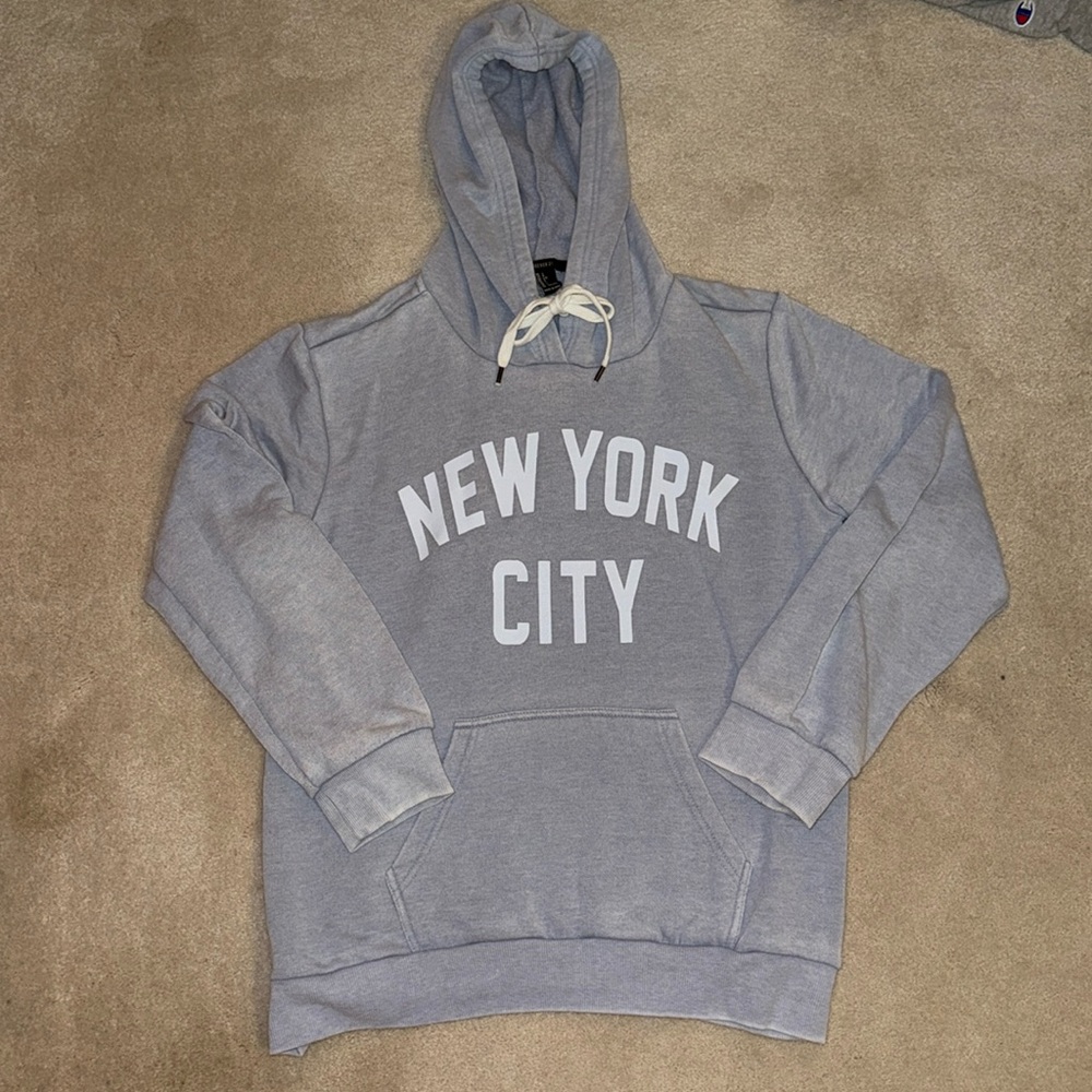 FOREVER 21 Large grey “New York City” hoodie